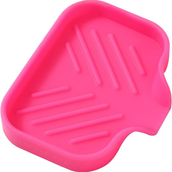 Silicone Bathroom Soap Dishes with Drain Spout-Bathroom and Kitchen Sink Organizer,Sponge Holder,Dish Soap Tray,Perfect for Dispenser,Scrubber,Bottle,Cup on Sink or Counter-Grey