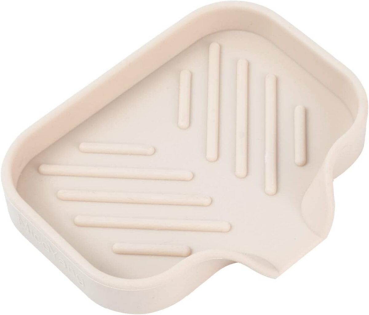 Silicone Bathroom Soap Dishes with Drain Spout-Bathroom and Kitchen Sink Organizer,Sponge Holder,Dish Soap Tray,Perfect for Dispenser,Scrubber,Bottle,Cup on Sink or Counter-Grey