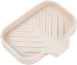 Silicone Bathroom Soap Dishes with Drain Spout-Bathroom and Kitchen Sink Organizer,Sponge Holder,Dish Soap Tray,Perfect for Dispenser,Scrubber,Bottle,Cup on Sink or Counter-Grey