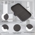 Silicone Bathroom Soap Dishes with Drain Spout-Bathroom and Kitchen Sink Organizer,Sponge Holder,Dish Soap Tray,Perfect for Dispenser,Scrubber,Bottle,Cup on Sink or...