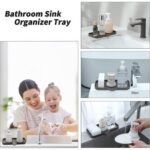 Silicone Bathroom Soap Dishes with Drain Spout-Bathroom and Kitchen Sink Organizer,Sponge Holder,Dish Soap Tray,Perfect for Dispenser,Scrubber,Bottle,Cup on Sink or...