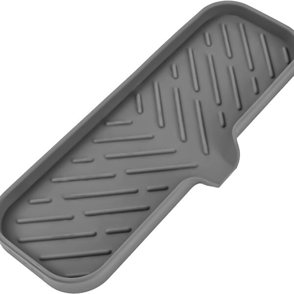 Silicone Bathroom Soap Dishes with Drain Spout-Bathroom and Kitchen Sink Organizer,Sponge Holder,Dish Soap Tray,Perfect for Dispenser,Scrubber,Bottle,Cup on Sink or...