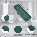 Silicone Bathroom Soap Dishes with Drain Spout-Bathroom and Kitchen Sink Organizer,Sponge Holder,Dish Soap Tray,Perfect for Dispenser,Scrubber,Bottle,Cup on Sink or...
