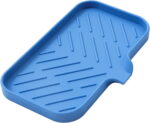 Silicone Bathroom Soap Dishes with Drain Spout-Bathroom and Kitchen Sink Organizer,Sponge Holder,Dish Soap Tray,Perfect for Dispenser,Scrubber,Bottle,Cup on Sink or...