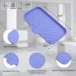 Silicone Bathroom Soap Dishes with Drain Spout-Bathroom and Kitchen Sink Organizer,Sponge Holder,Dish Soap Tray,Perfect for Dispenser,Scrubber,Bottle,Cup on Sink or...