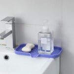 Silicone Bathroom Soap Dishes with Drain Spout-Bathroom and Kitchen Sink Organizer,Sponge Holder,Dish Soap Tray,Perfect for Dispenser,Scrubber,Bottle,Cup on Sink or...