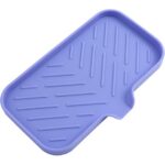 Silicone Bathroom Soap Dishes with Drain Spout-Bathroom and Kitchen Sink Organizer,Sponge Holder,Dish Soap Tray,Perfect for Dispenser,Scrubber,Bottle,Cup on Sink or...