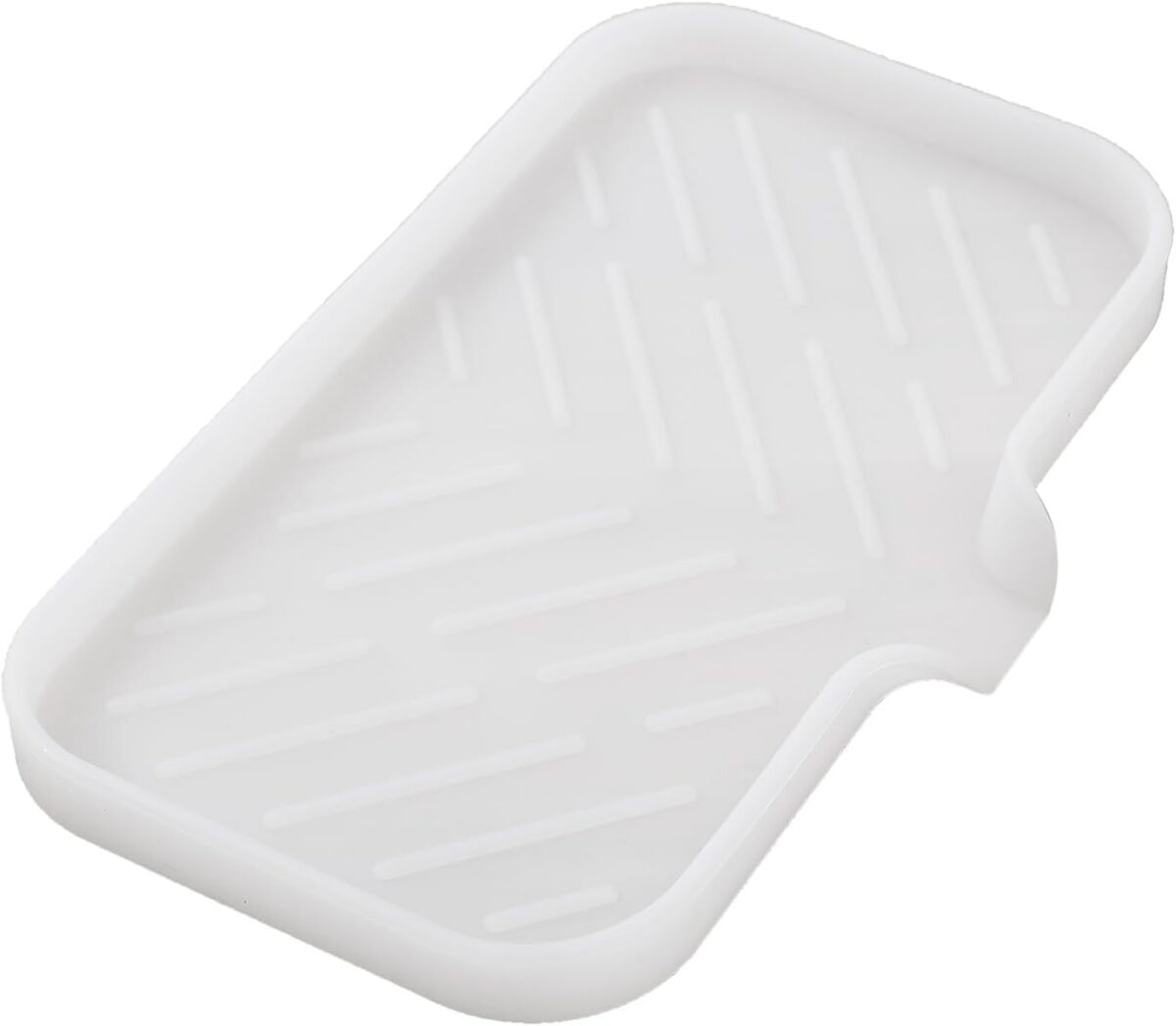 Silicone Bathroom Soap Dishes with Drain Spout-Bathroom and Kitchen Sink Organizer,Sponge Holder,Dish Soap Tray,Perfect for Dispenser,Scrubber,Bottle,Cup on Sink or...