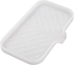 Silicone Bathroom Soap Dishes with Drain Spout-Bathroom and Kitchen Sink Organizer,Sponge Holder,Dish Soap Tray,Perfect for Dispenser,Scrubber,Bottle,Cup on Sink or...