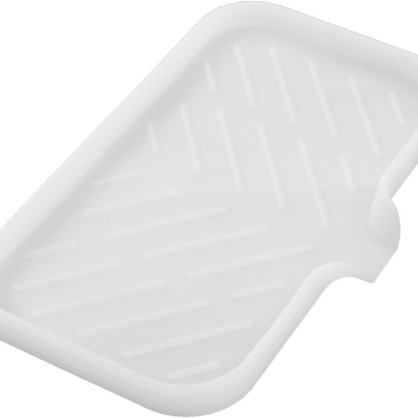 Silicone Bathroom Soap Dishes with Drain Spout-Bathroom and Kitchen Sink Organizer,Sponge Holder,Dish Soap Tray,Perfect for Dispenser,Scrubber,Bottle,Cup on Sink or...