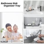 Silicone Bathroom Soap Dishes with Drain Spout-Bathroom and Kitchen Sink Organizer,Sponge Holder,Dish Soap Tray,Perfect for Dispenser,Scrubber,Bottle,Cup on Sink or...