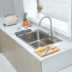 Silicone Bathroom Soap Dishes with Drain Spout-Bathroom and Kitchen Sink Organizer,Sponge Holder,Dish Soap Tray,Perfect for Dispenser,Scrubber,Bottle,Cup on Sink or...