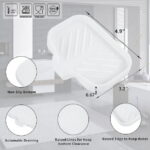 Silicone Bathroom Soap Dishes with Drain Spout-Bathroom and Kitchen Sink Organizer,Sponge Holder,Dish Soap Tray,Perfect for Dispenser,Scrubber,Bottle,Cup on Sink or...