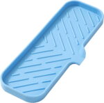 Silicone Bathroom Soap Dishes with Drain Spout-Bathroom and Kitchen Sink Organizer,Sponge Holder,Dish Soap Tray,Perfect for Dispenser,Scrubber,Bottle,Cup on Sink or...