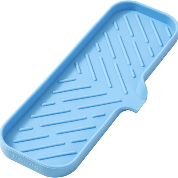 Silicone Bathroom Soap Dishes with Drain Spout-Bathroom and Kitchen Sink Organizer,Sponge Holder,Dish Soap Tray,Perfect for Dispenser,Scrubber,Bottle,Cup on Sink or...