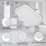 Silicone Bathroom Soap Dishes with Drain Spout-Bathroom and Kitchen Sink Organizer,Sponge Holder,Dish Soap Tray,Perfect for Dispenser,Scrubber,Bottle,Cup on Sink or...