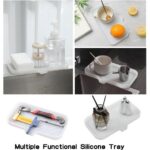 Silicone Bathroom Soap Dishes with Drain Spout-Bathroom and Kitchen Sink Organizer,Sponge Holder,Dish Soap Tray,Perfect for Dispenser,Scrubber,Bottle,Cup on Sink or...