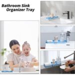 Silicone Bathroom Soap Dishes with Drain Spout-Bathroom and Kitchen Sink Organizer,Sponge Holder,Dish Soap Tray,Perfect for Dispenser,Scrubber,Bottle,Cup on Sink or...