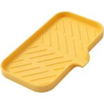 Silicone Bathroom Soap Dishes with Drain Spout-Bathroom and Kitchen Sink Organizer,Sponge Holder,Dish Soap Tray,Perfect for Dispenser,Scrubber,Bottle,Cup on Sink or...