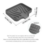 Silicone Organizer Tray, Soap and Sponge holder for Kitchen Sink, Bathroom - Storage Tray for Dish Brush, Soap Dispenser, Dishwashing Accessories(S)
