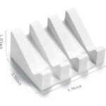Silicone Soap Dish with Drain for Shower Bathroom Bar Soap Holder, Self Draining Waterfall Drying Tray, Kitchen Sink Caddy Sponge Holder,White,2PCS