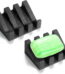 Silicone Soap Dish with Drain for Shower Bathroom Bar Soap Holder, Self Draining Waterfall Drying Tray, Kitchen Sink Caddy Sponge Holder, Black , 2PCS