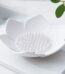 Silicone Soap Dishes with Draining - Lotus Shaped Bathroom Bar Soap Holder for Shower - Soap Tray for Kitchen Sink - Floral Shape Soap Saver for Counter Bathtub(1/4 Pack)