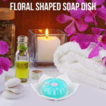 Silicone Soap Dishes with Draining - Lotus Shaped Bathroom Bar Soap Holder for Shower - Soap Tray for Kitchen Sink - Floral Shape Soap Saver for Counter Bathtub(1/4 Pack)