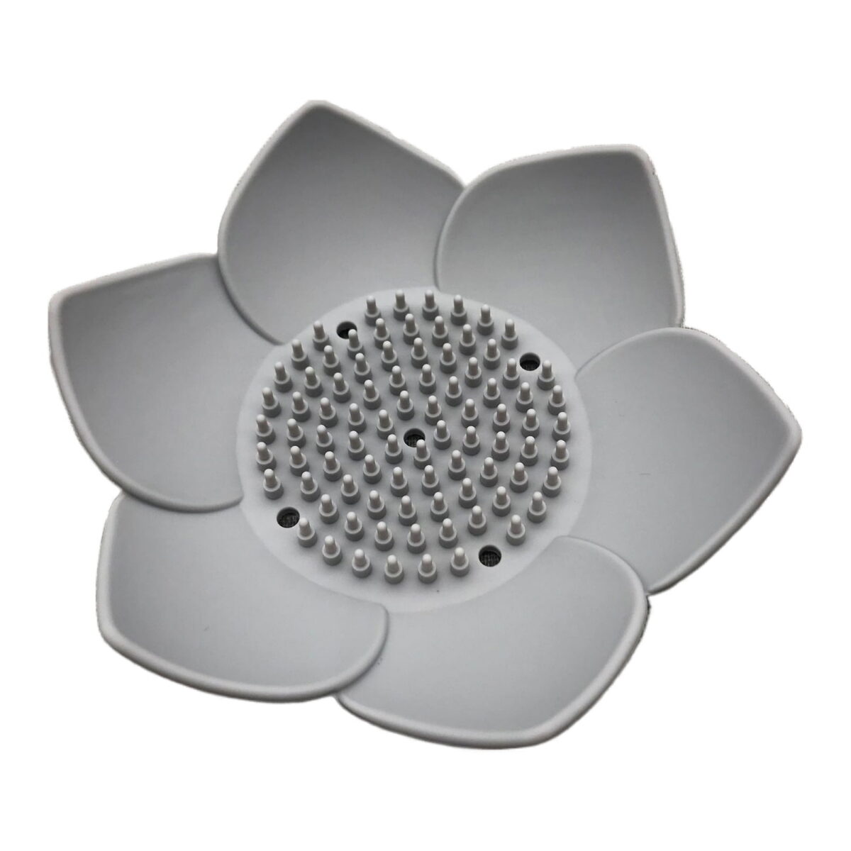 Silicone Soap Dishes with Draining - Lotus Shaped Bathroom Bar Soap Holder for Shower - Soap Tray for Kitchen Sink - Floral Shape Soap Saver for Counter Bathtub(1/4 Pack)