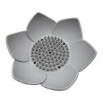 Silicone Soap Dishes with Draining - Lotus Shaped Bathroom Bar Soap Holder for Shower - Soap Tray for Kitchen Sink - Floral Shape Soap Saver for Counter Bathtub(1/4 Pack)