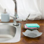 Silicone Soap Dishes with Draining - Lotus Shaped Bathroom Bar Soap Holder for Shower - Soap Tray for Kitchen Sink - Floral Shape Soap Saver for Counter Bathtub(1/4 Pack)