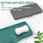 Silicone Soap Holder- Soap Dish with Drainage Perfect for Kitchen Counter, Scrub Holder, Sink Organizer,Soap Dishes,Sponge,Dispenser,bar Shower soap,Sink Tray(L)