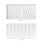 Silicone Soap Holder- Soap Dish with Drainage Perfect for Kitchen Counter, Scrub Holder, Sink Organizer,Soap Dishes,Sponge,Dispenser,bar Shower soap,Sink Tray(L)