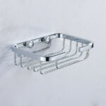 Silver Stainless Steel Soap Holder Dish Bathroom Wall Mounted Storage Rack Home