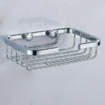 Silver Stainless Steel Soap Holder Dish Bathroom Wall Mounted Storage Rack Home