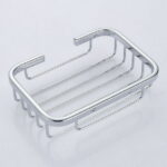 Silver Stainless Steel Soap Holder Dish Bathroom Wall Mounted Storage Rack Home