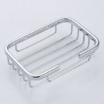 Silver Stainless Steel Soap Holder Dish Bathroom Wall Mounted Storage Rack Home
