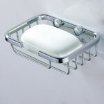 Silver Stainless Steel Soap Holder Dish Bathroom Wall Mounted Storage Rack Home
