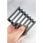 Simply Good Silicone Soap Dish With Auto-Drain Open Base - Max Airflow Soap Holder - GRAY