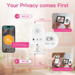 Simyke Smart Video Baby Monitor, 2.8" Display & 1080p Camera, WiFi/No WiFi Modes, Cry Detection, 2-Way Talk, VOX, 2500mAh Battery, Family Sharing