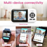 Simyke Smart Video Baby Monitor, 2.8" Display & 1080p Camera, WiFi/No WiFi Modes, Cry Detection, 2-Way Talk, VOX, 2500mAh Battery, Family Sharing