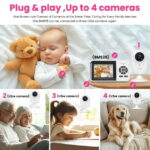 Simyke Smart Video Baby Monitor, 2.8" Display & 1080p Camera, WiFi/No WiFi Modes, Cry Detection, 2-Way Talk, VOX, 2500mAh Battery, Family Sharing