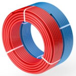 SKYSHALO PEX Tubing 1/2 Inch, Dual 100 Ft Coils, PEX-A Flexible Hose for Drinking Water, Suitable for Hot/Cold Water Plumbing, Easy to Bend, Includes Cutter, Red & Blue