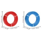 SKYSHALO PEX Tubing 1/2 Inch, Dual 100 Ft Coils, PEX-A Flexible Hose for Drinking Water, Suitable for Hot/Cold Water Plumbing, Easy to Bend, Includes Cutter, Red & Blue
