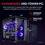 Skytech Gaming King 95 Desktop PC Ryzen 7 7800X3D NVIDIA RTX 5060 Ti 16GB, 1TB NVMe SSD, 32GB DDR5 RAM, 850W GOLD ATX 3 PSU, 360mm ARGB AIO Win 11