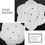 Soap Dish, Bar Soap Holder Case with Drain Holes, Silicone Soap Tray Saver Sponge Holder Soap Dishes