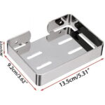 Soap Dish Holder Stainless Steel Wall Mounted, Heavy Duty Soap Tray, Shower Soap Saver, Sponge Holder for Bathroom Shower Kitchen Counter Top (Silver)
