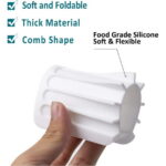 Soap Dish Holder Stand Saver Tray Case for Shower-Silicone Rubber Drainer Dishes for Bar Soap Sponge Scrubber Bathroom Kitchen Sink-Dishwasher Safe-Drains Water,Extends Soap...
