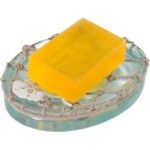 - Soap Dish, Resin Countertop Soap Holder, Beach Inspired Bathroom Accessories (Seaglass Collection)
