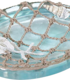 - Soap Dish, Resin Countertop Soap Holder, Beach Inspired Bathroom Accessories (Seaglass Collection)
